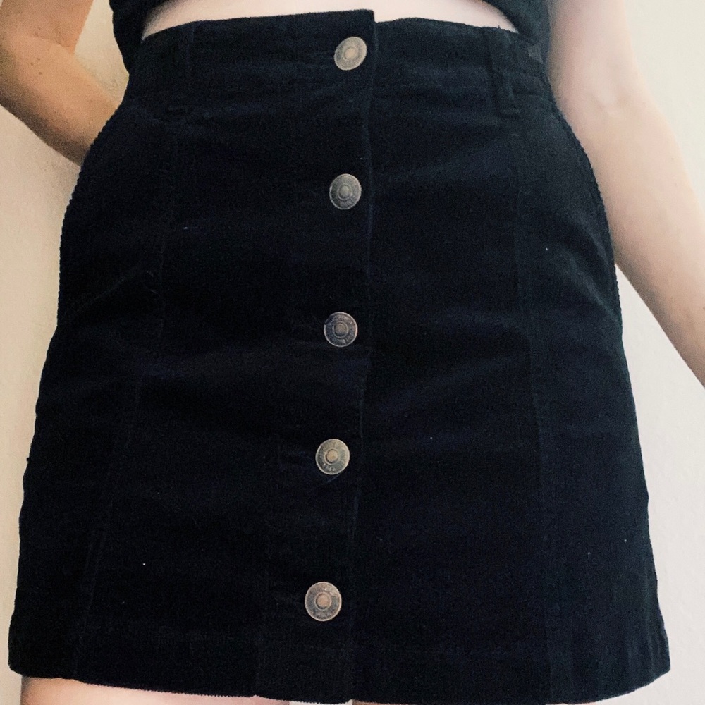 Button up mini skirt